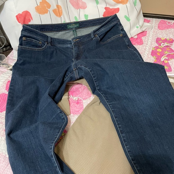 18 W Lauren Ralph Lauren Classic Blue Women's Jeans Modern-Straight Curvy - Picture 15 of 16